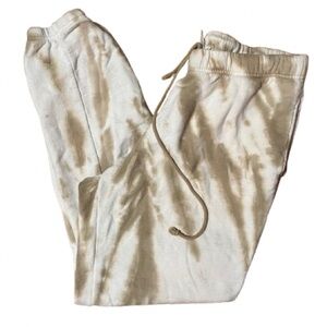 Good American Beige White Fleece Jogger Pants Size 3